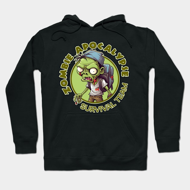 Zombie Apocalypse Survival Team Hoodie by GAMAS Threads